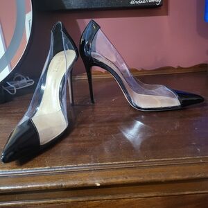 Schutz Cendi Pumps in Black Patent/Transparent
